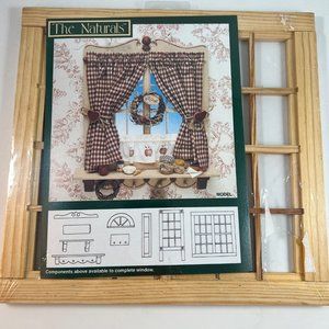 The Naturals 10 Inch Wood Double Window Dollhouse Crafts